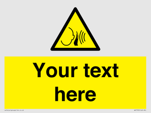 Custom warning sudden loud noise